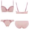 by Daily AMOSTYLE Cup Bra Shorts Set M019 D 70 [AMOSTYLE Triumph] 3/4 Bra, & (Nostalgic Pleats) Women's (Rose) /