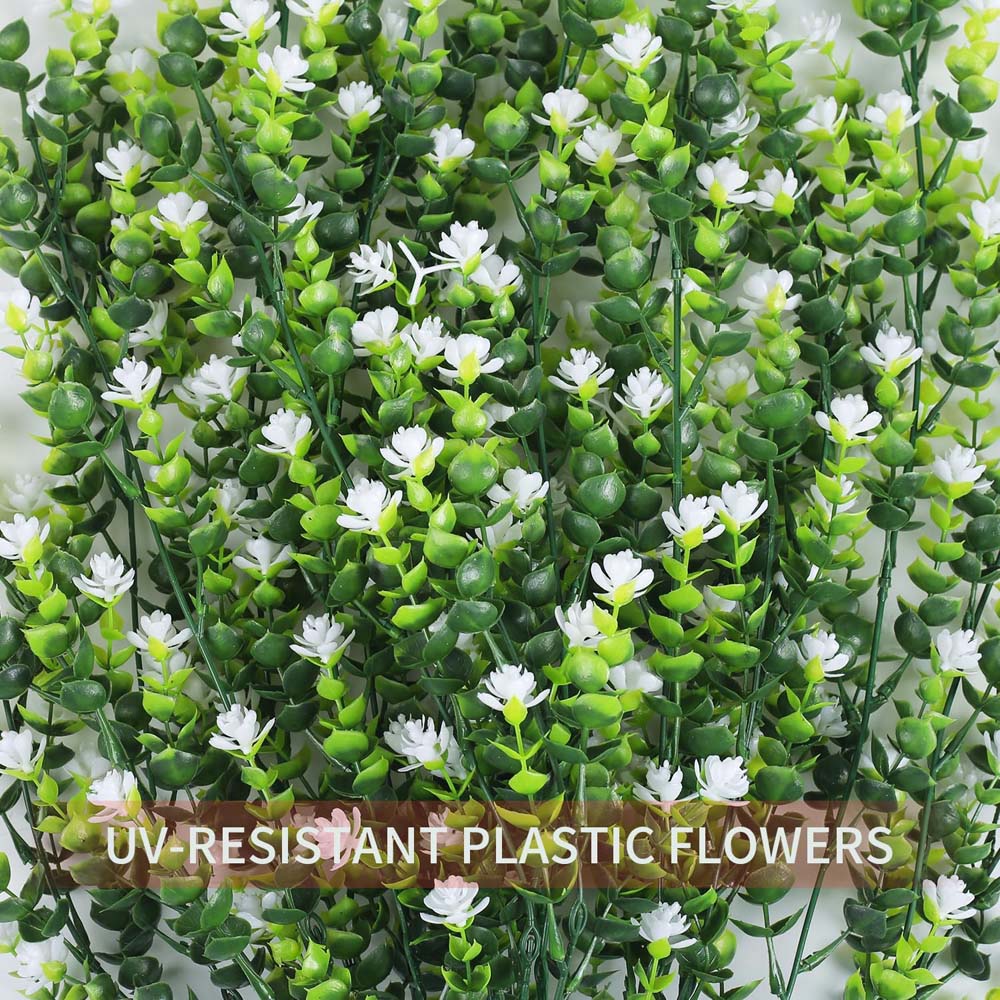 2Pcs Artificial Hanging Flowers,UV-Resistant Fake Hanging Plants Flower Bouquet Hanging Vine Plants Drooping Plants