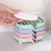 1 Pcs Soap Holder Draining Bathroom Draining Soap Dish Drainage Soap Box Storage Box Kitchen Tub Sponge Storage Cup Rack