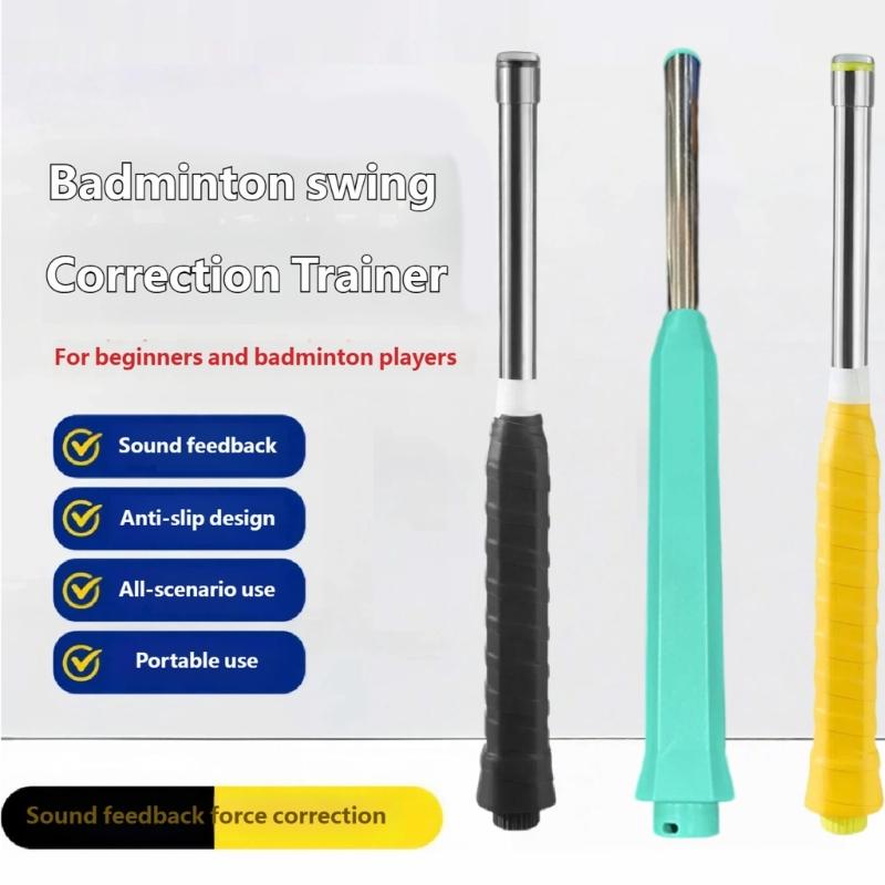 Badminton Racket Swing Trainer Strength Practice Stick Badminton Training Equipment for Effective Practice Enduring