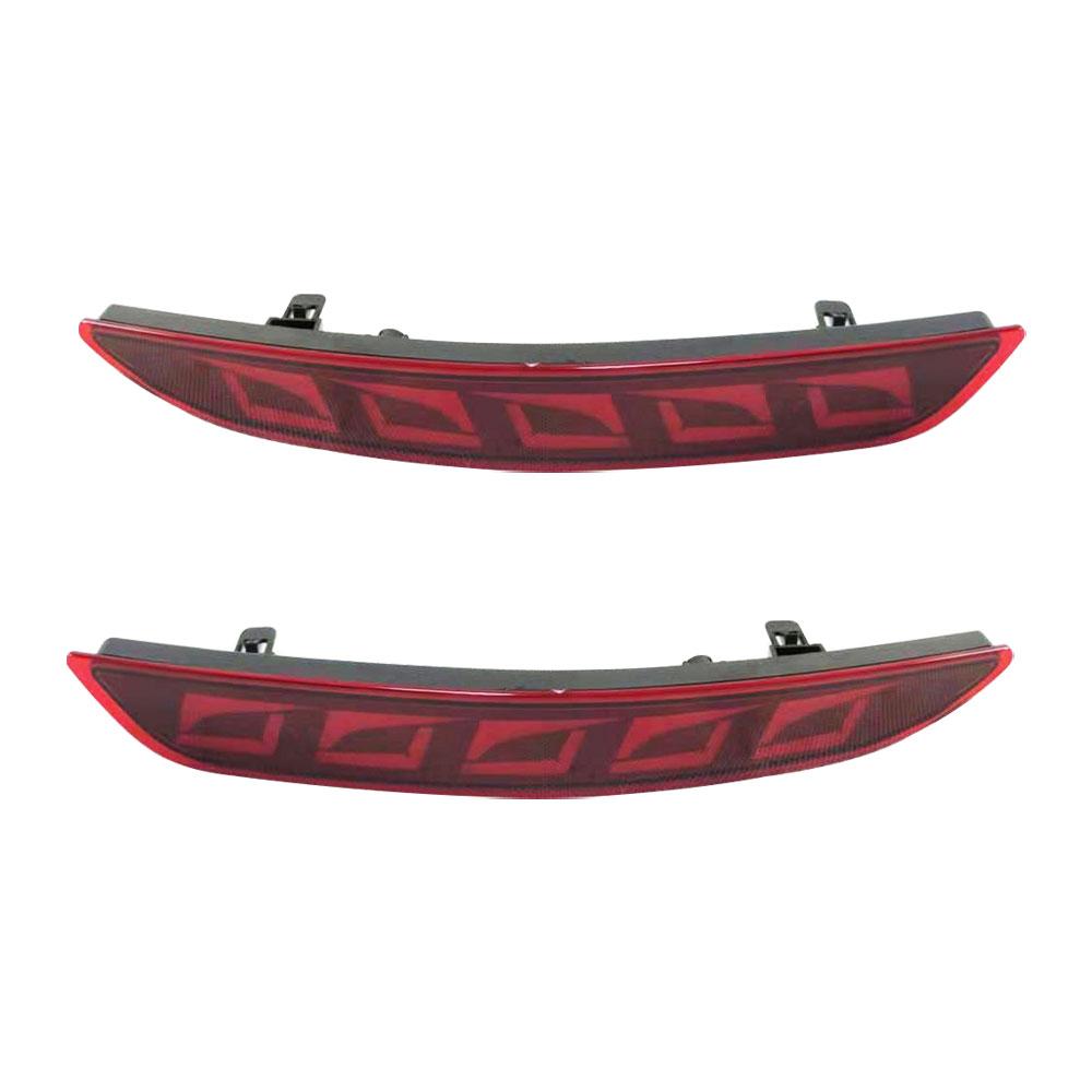 1 Pair Rear Reflector Car LED Rear Bumper Brake Light Dynamic Turn Signal Light For Mazda 3 Mazda3 Axela
