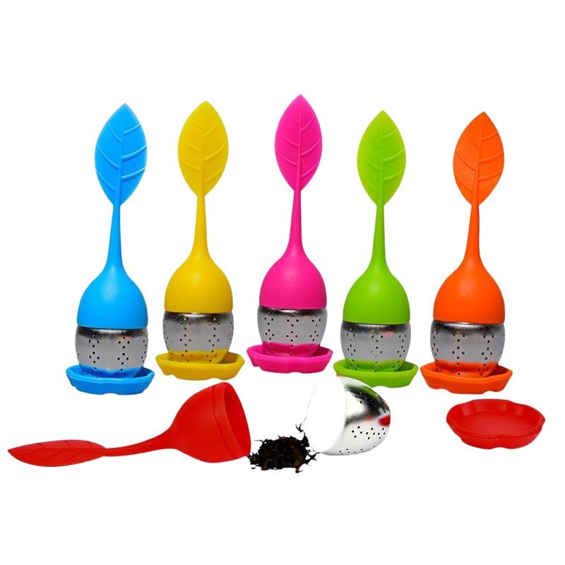 Food Grade Silicone Tea Strainer Heat Resistant Easy Clean Tea Infuser Filter for Travel Camping Loose Leaf Herbal Tea