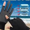 Universal Touchscreen Work Gloves for Men & Women - Anti-Slip, Wear-Resistant, Two-Finger Exposed for Riding & Delivery
