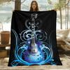 1 PC guitar blanket - Lightweight Flannel Throw for sofas, travel, camping, living rooms, office, chair and beds.