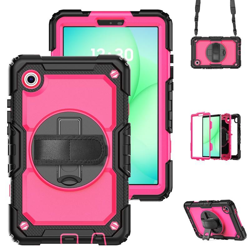 8.7 Inch Tablet Case Galaxy Tab A9 A11 X110 X133 With Silicone Bumper PC Back Shell Hand Strap Kickstand