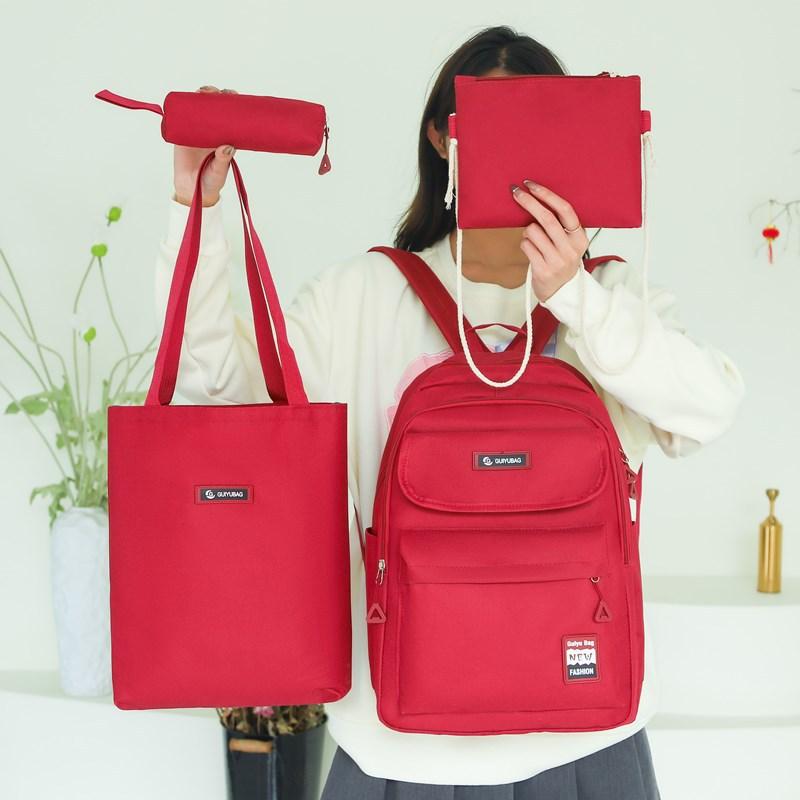 Large Capacity Water Proof Fashionable Backpack Casual Campus Style High School College Student Schoolbag