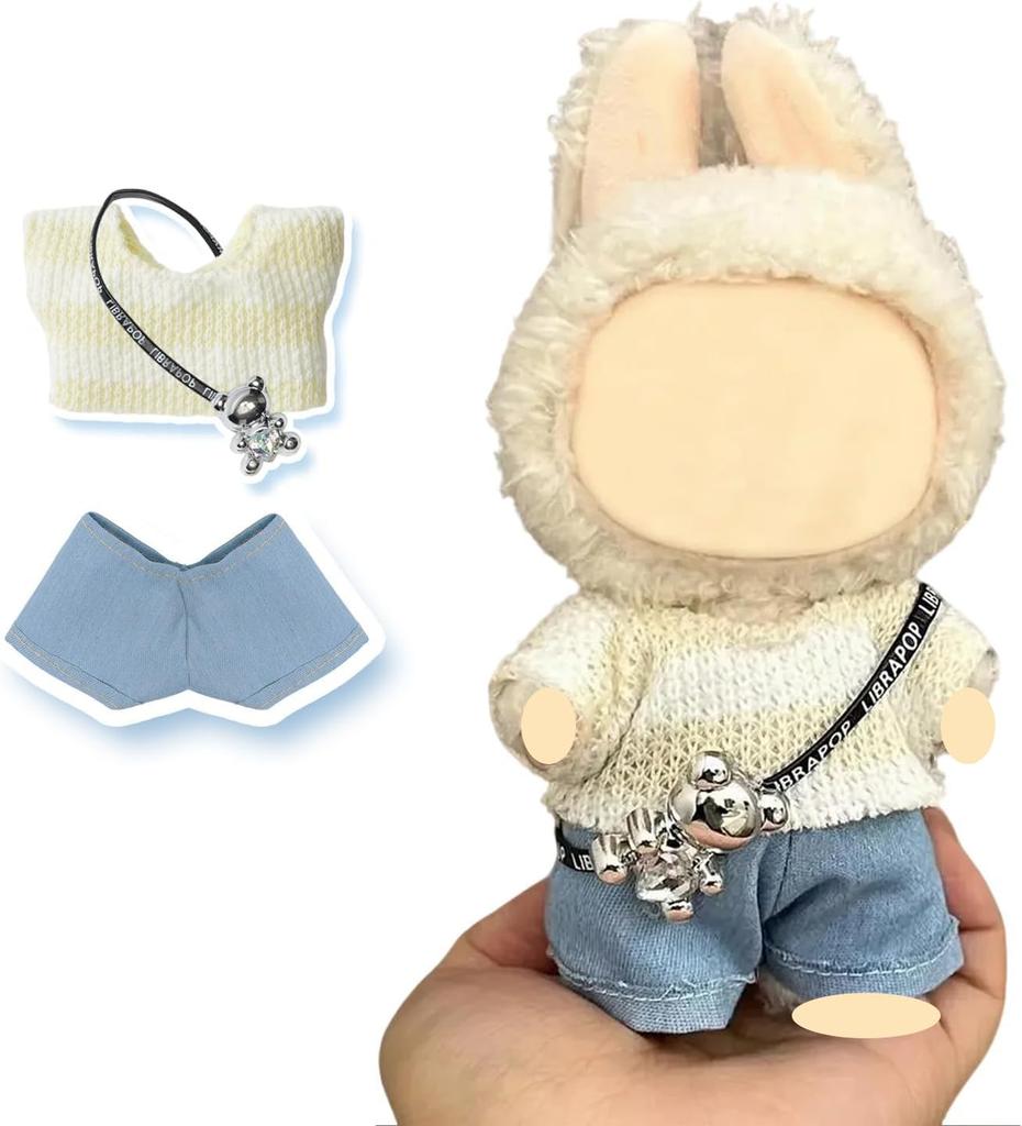 Cimoon Plush Clothes, Outfit Only, 15cm17cm Plush Doll Clothes, Doll Clothes, Plush Doll Dress-Up, Cute Costume, DIY Accessories, Doll Suit,