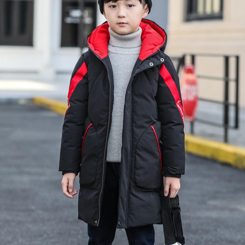 Winter Children's Clothing Boys' Winter Clothing Long Fashionable Windproof Thick Warm Coat