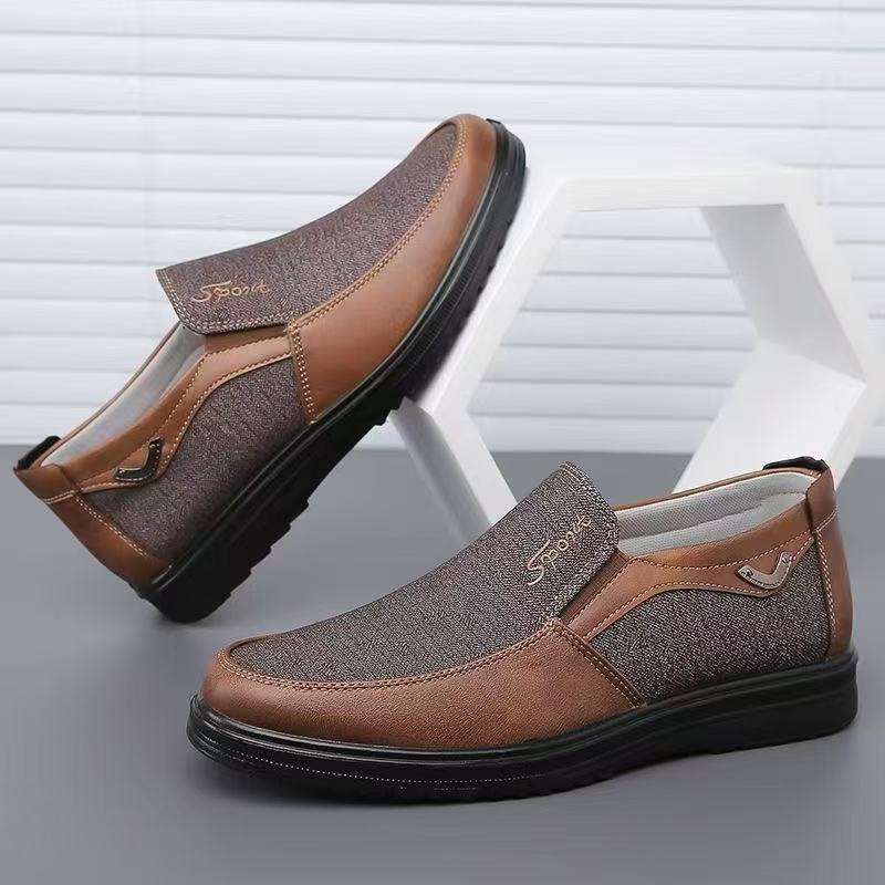 Fashion Man Shoes Casual Flat Bottomed Non Slip Cloth Shoes Breathable Soft Soled Canvas Shoes with Middle Aged and Elderly Zapatos38-50