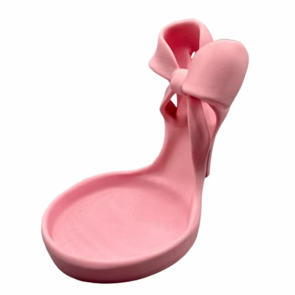 3D Printed High Heel Jewelry Tray Mini Necklace Display Plates Portable Jewelry Display Tray розовый