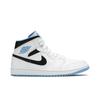 Air Jordan 1 Mid 'Laser Blue' (Unisex) White / Laser Blue / Black Vintage Basketball Shoes 554724 141