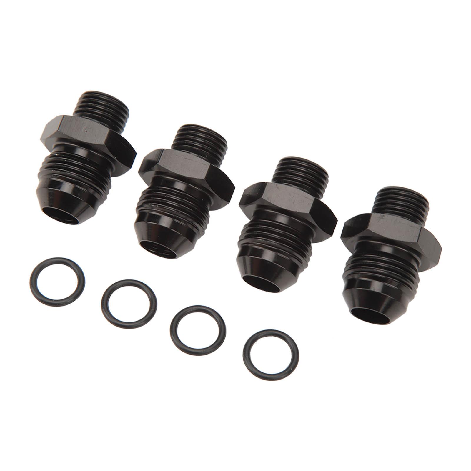 

4 шт. фитинг ORB, наружная резьба, 1500 фунтов на кв. дюйм, адаптер из алюминиевого сплава, многоцелевой, с уплотнительным кольцом, для топливной рампы, масляного радиатора, топливного насоса