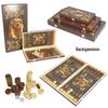 Brangdy Wooden Portable Folding Backgammon Game Set