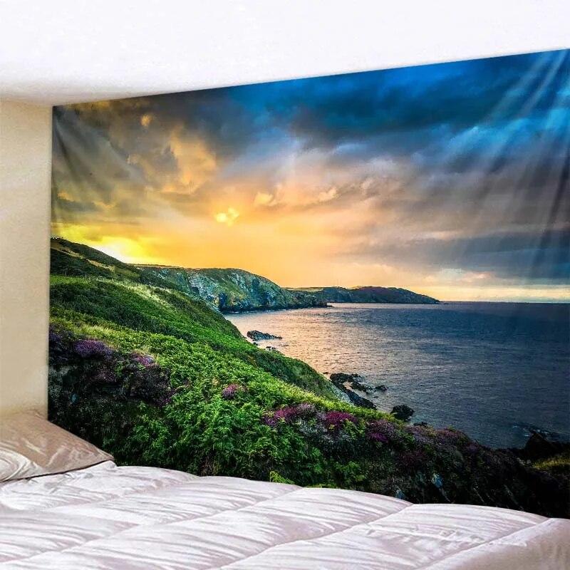 Large Tapestry Nature Landscape Forest Wall Hanging Room Decoration Bohemian Bedroom Living Room Wall Decoration
