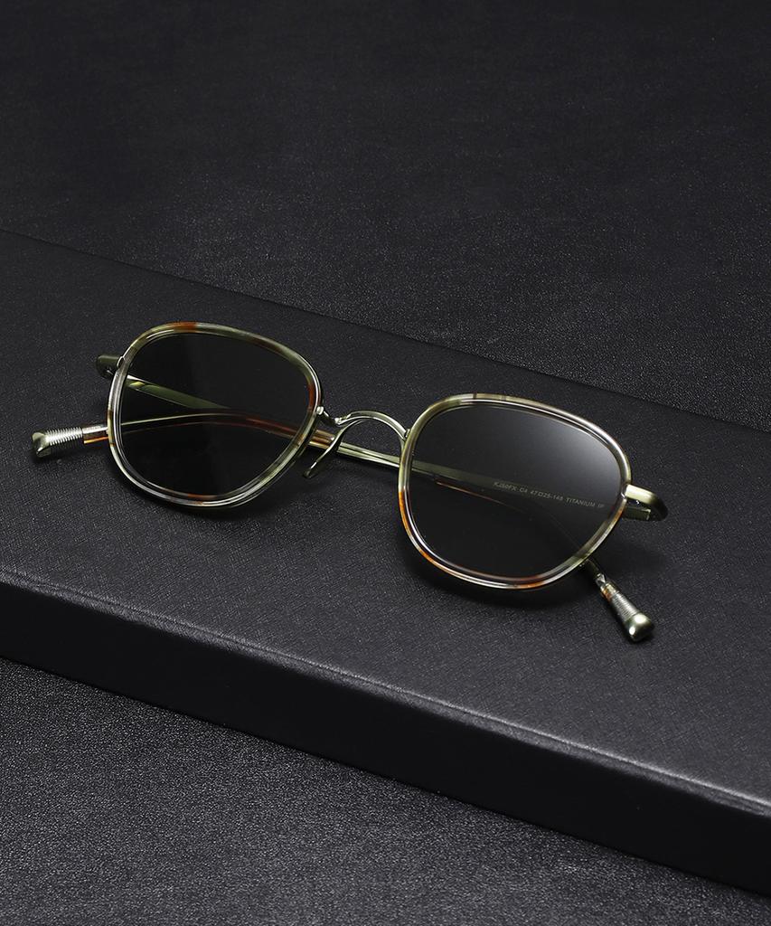 Lingkeonpeuleim Kj50Fx Pure Titanium Sunglasses Tortoise