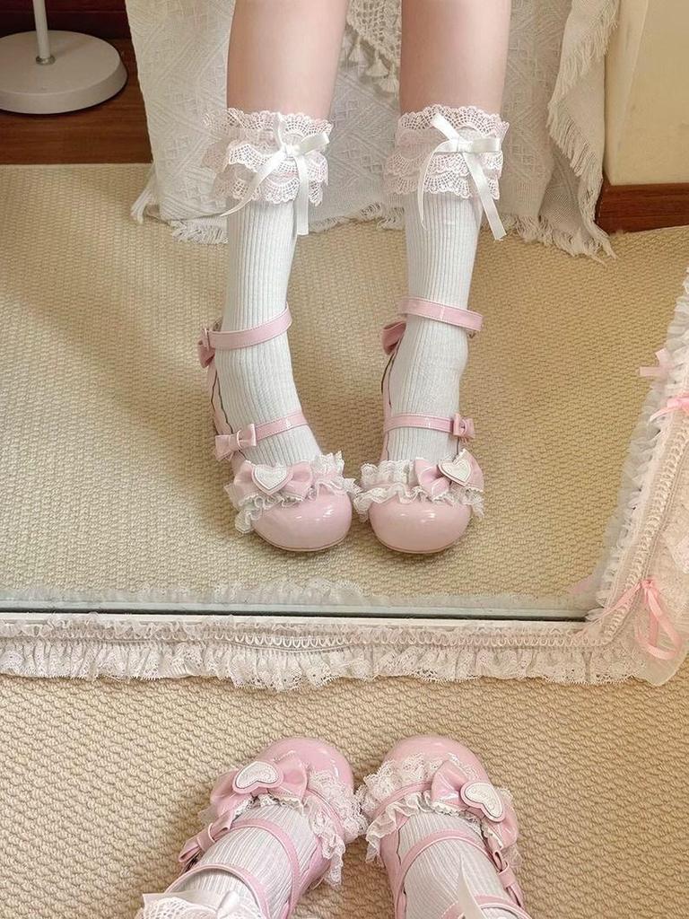 Mary Jane Palace Style Lolita Shoes - Cute Low-Heel Leather Princess Shoes