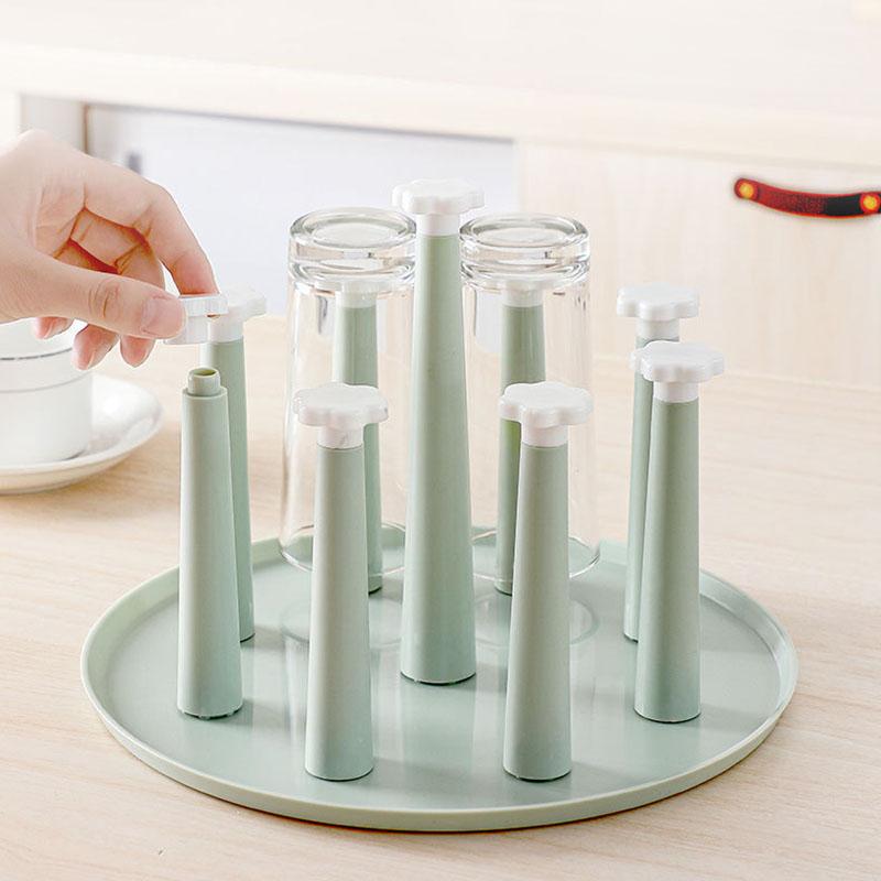 1шт стеклянная подставка для сушки стаканов съемная полка для сушки бутылок и тарелок подставка для сушки чашек пылезащитный поднос для хранения кухонных принадлежностей 3549₽
