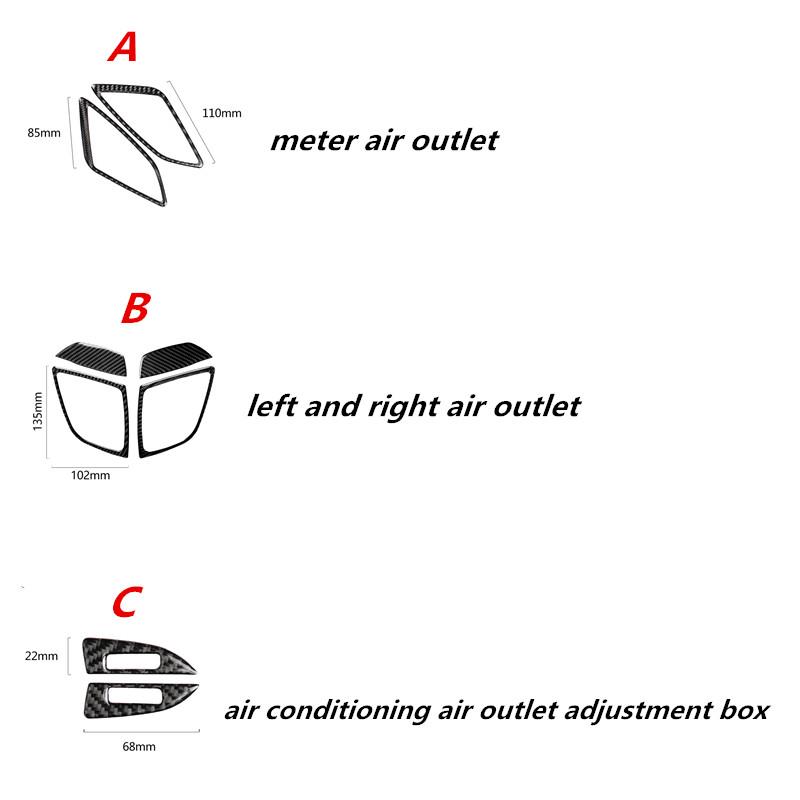 FIT For MAZDA 3 Axela 2014 2017 2018 Accessories Vent Panel Decorate Refit Carbon Fiber Automotive Interior Trim Stickers
