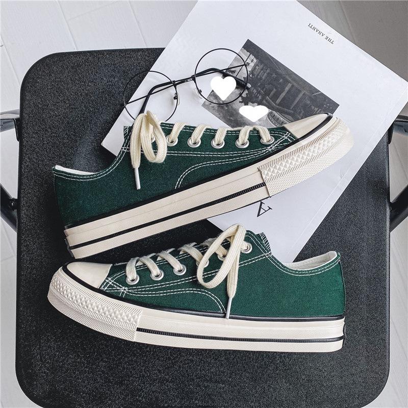 

Весенние бордовые низкие парусиновые кеды мужские классические мужские и женские кеды для скейтборда корейская версия универсальные трендовые повседневные кеды мужские 44 темно-зеленого