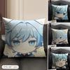 Chongyun Cute Genshin Impact Cushion Cover Natural Linen Organic Fabric Double-Sided Printing Sofa Home Decor Gift Pillow Case