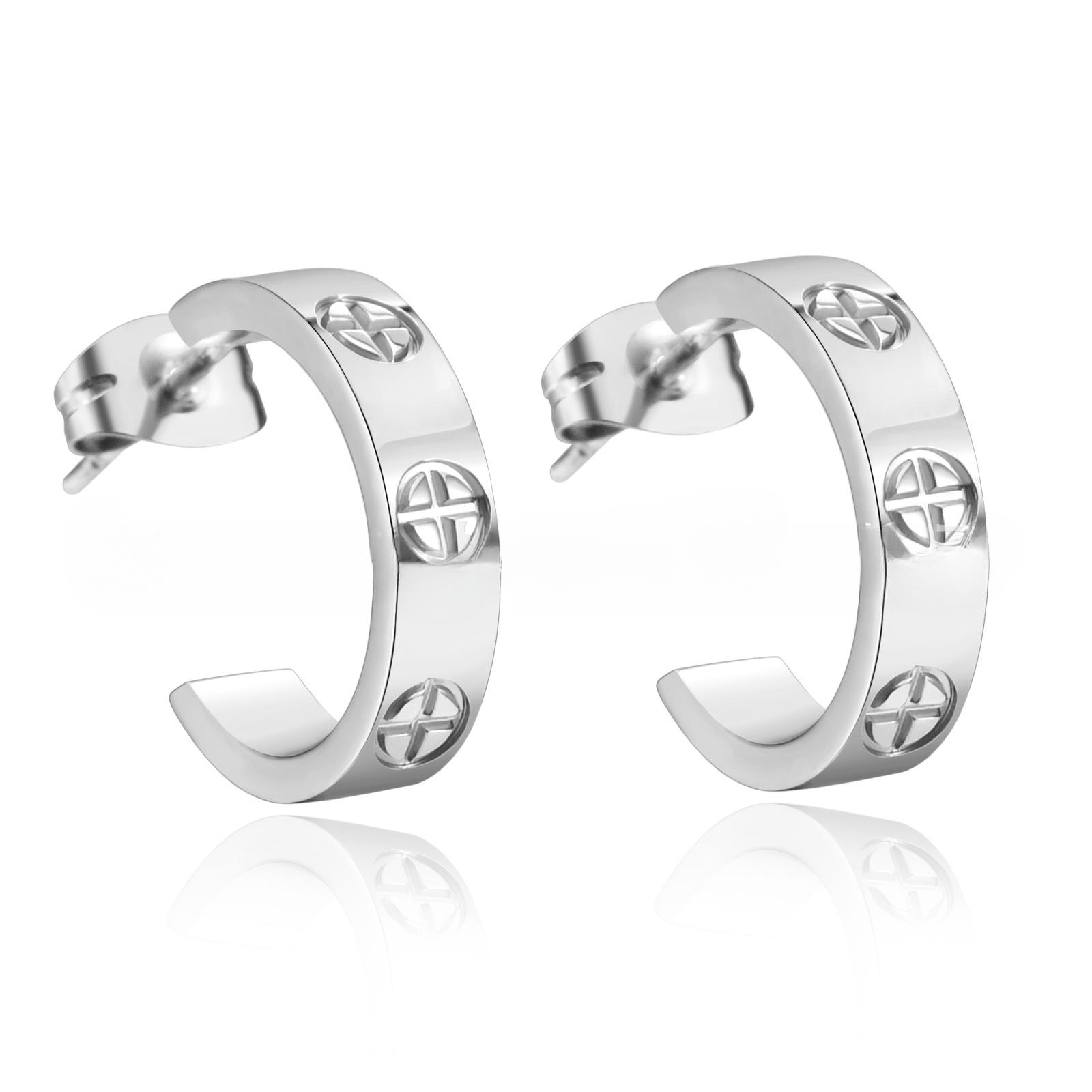 

Мода Мода Одежда Серьги Буквы Знаки Плюс с Бриллиантовыми Аксессуарами Пусеты 18K