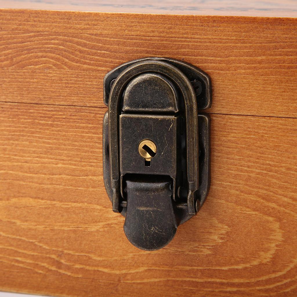 Caixa de Madeira Estilo Vintage Decoração de Exibição Caixa de Armazenamento de Madeira