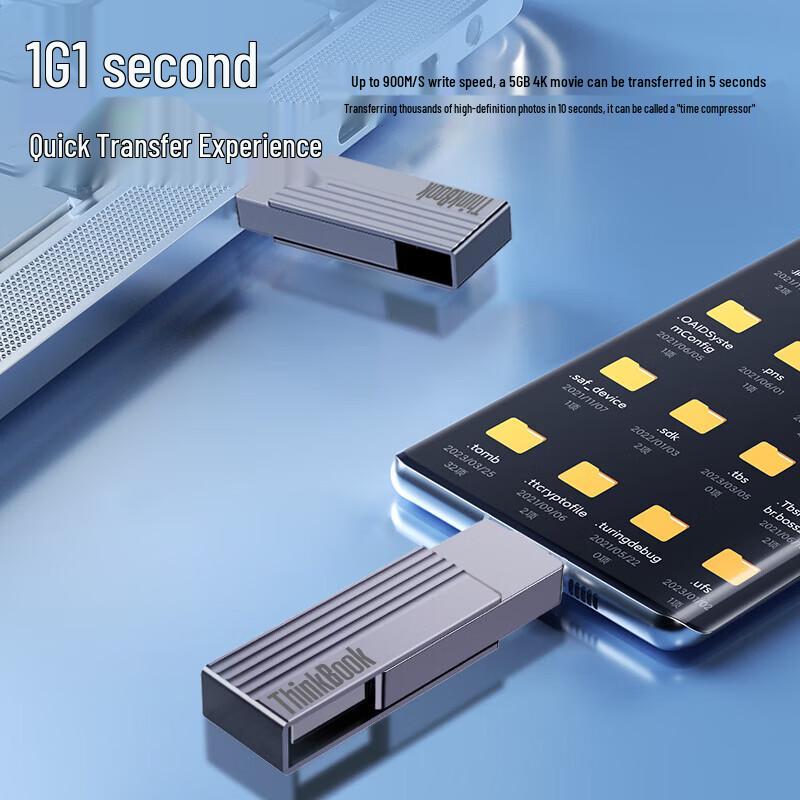 Lenovo Thinkbook BU200 Dual-Interface High-Speed USB 3.2 Type-C Flash Drive