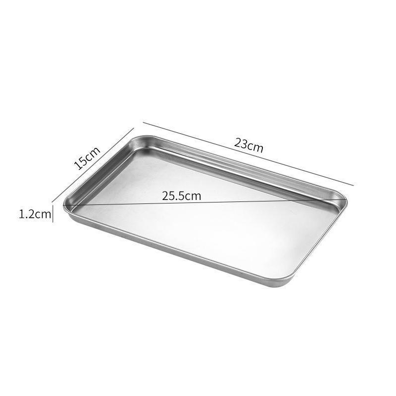 

Rectangle Stainless Steel Tray Buffet Presentation Tray Metal Food Serving Plate Rice Noodle Pan Home Dishes Storage Organizer