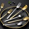2Pcs Stainless Steel Golden Silver Fork Spoon Fork Spoon Heat-Insulated Long Handle Stirring Dessert Spoons Kitchen Gadgets