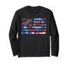 All American Gal Tie-Dye Red White Blue Patriotic American Long-Sleeve T-Shirt