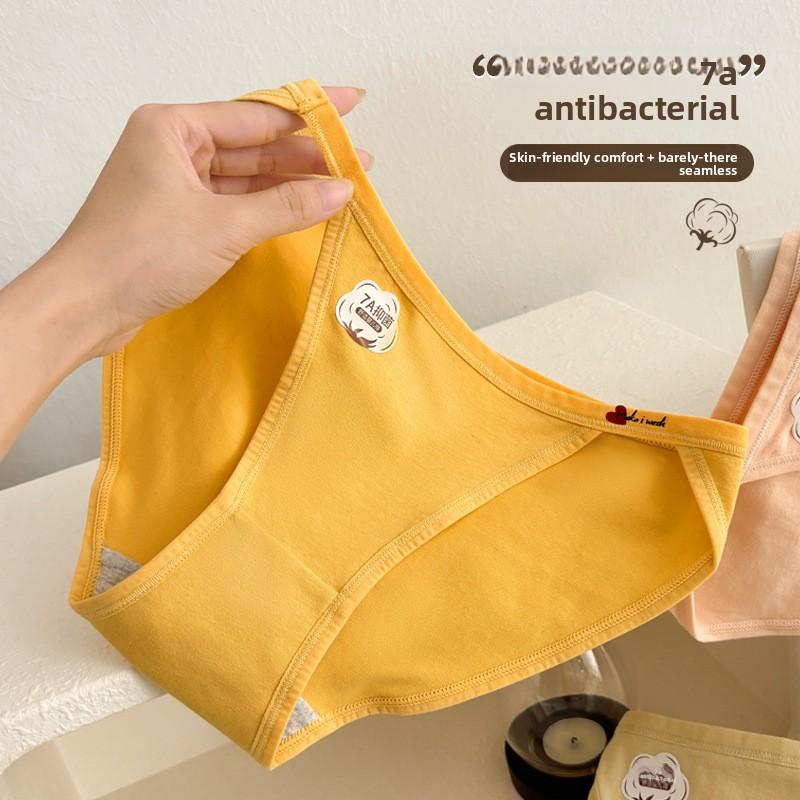 Ladies Spring and Summer Sexy Pure Cotton 7A Antibacterial No Trace High Split Low Waist Briefs