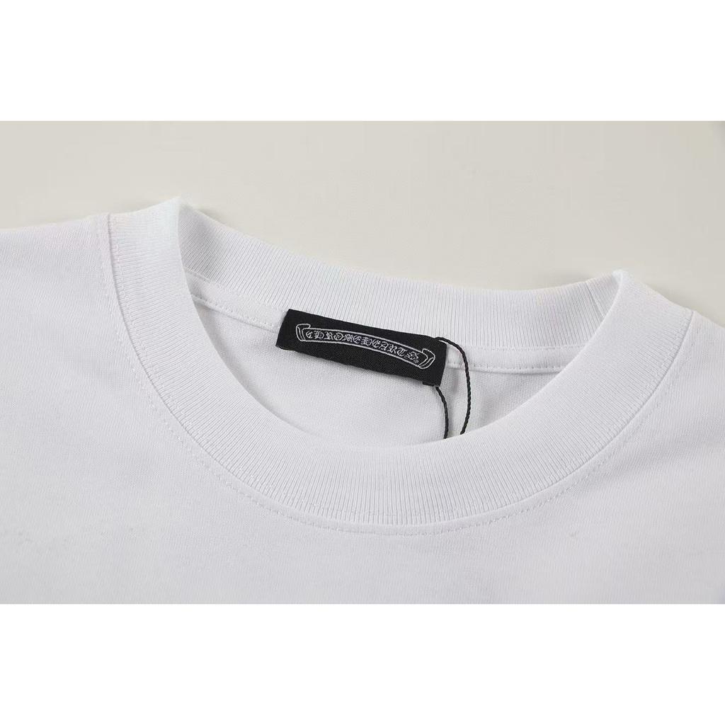 W353 CHROME HEARTS 2025 Summer New High Quality Cotton Round Neck Loose Large Size Men's and Women's T-shirt Couple T-shirt