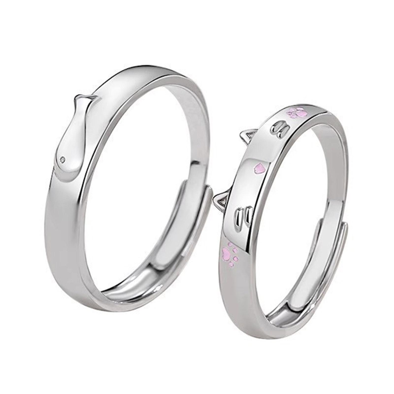 

Elegant Cats Fish Rings Sturdy Brass Portable Jewelry Accessory Stylish for Anniversaries and Birthdays Supplies