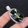 Scorpio Zodiac Sign In Black Onyx Pendant 925 Sterling Silver Gemstone Pendant Handmade Astrology Pendant Horoscope Pendant Scorpio Jewelry
