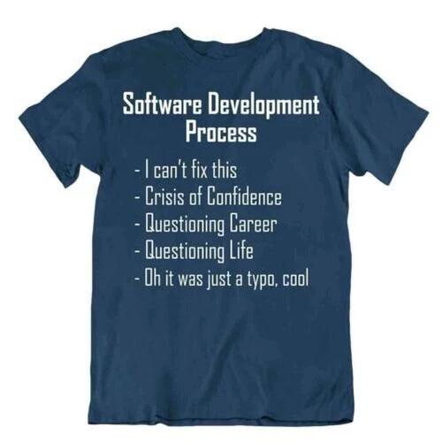 Software Process Tshirt Programmer T-Shirt Funny Computer Language Apparel S