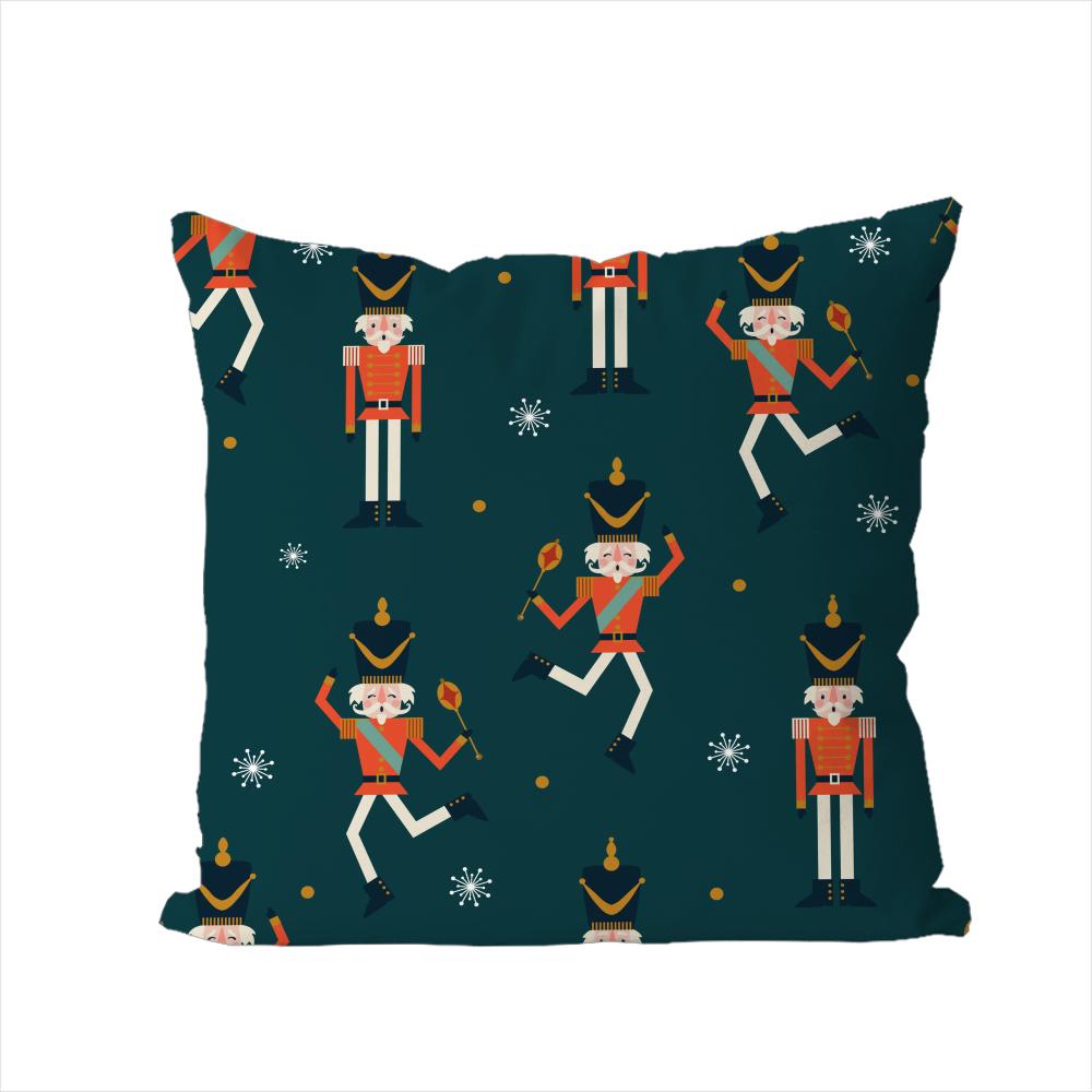 Nutcracker Soldier Pillow Case For Car Sofa Decorative Home Doublesided Print Plush Square Throw Pillow Cushion Cover
