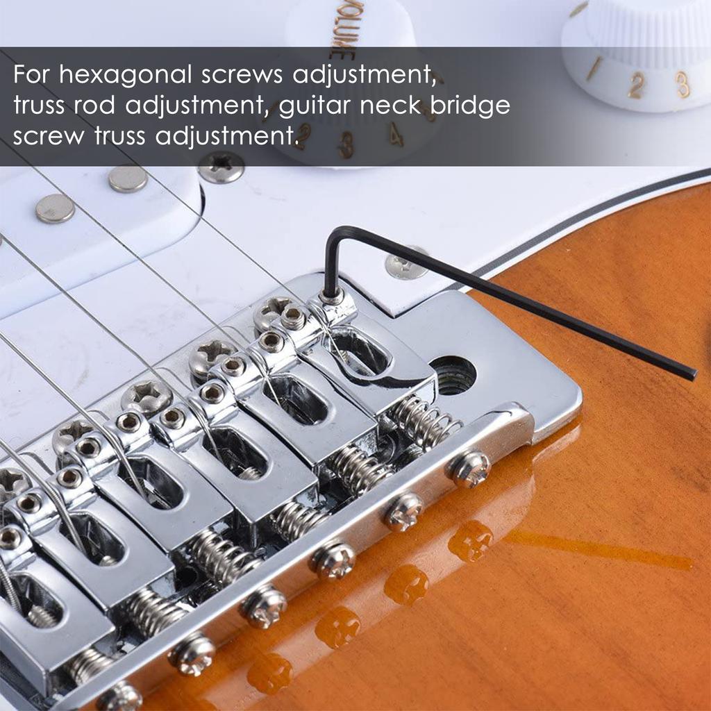 11pcs Guitar Wrenches Guitar Inner Hexagon Wrench Set with 4&5mm Lengthened Ball End Hex Key Wrench Alan Wrenches