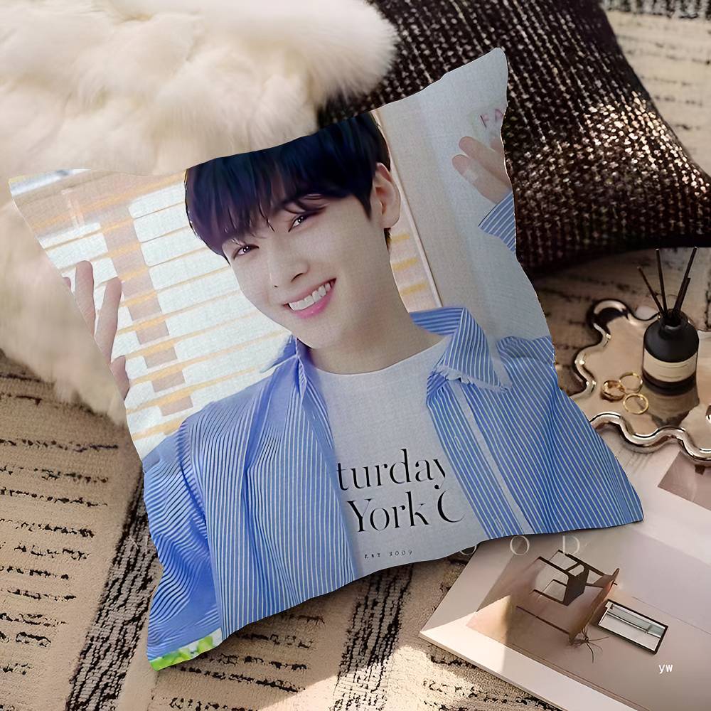 Kpop A-Astro Cha Eun Woo Personalized Pillow Dust Cover Bedroom Kids Party Decoration Pillowcase Birthday Children Gift