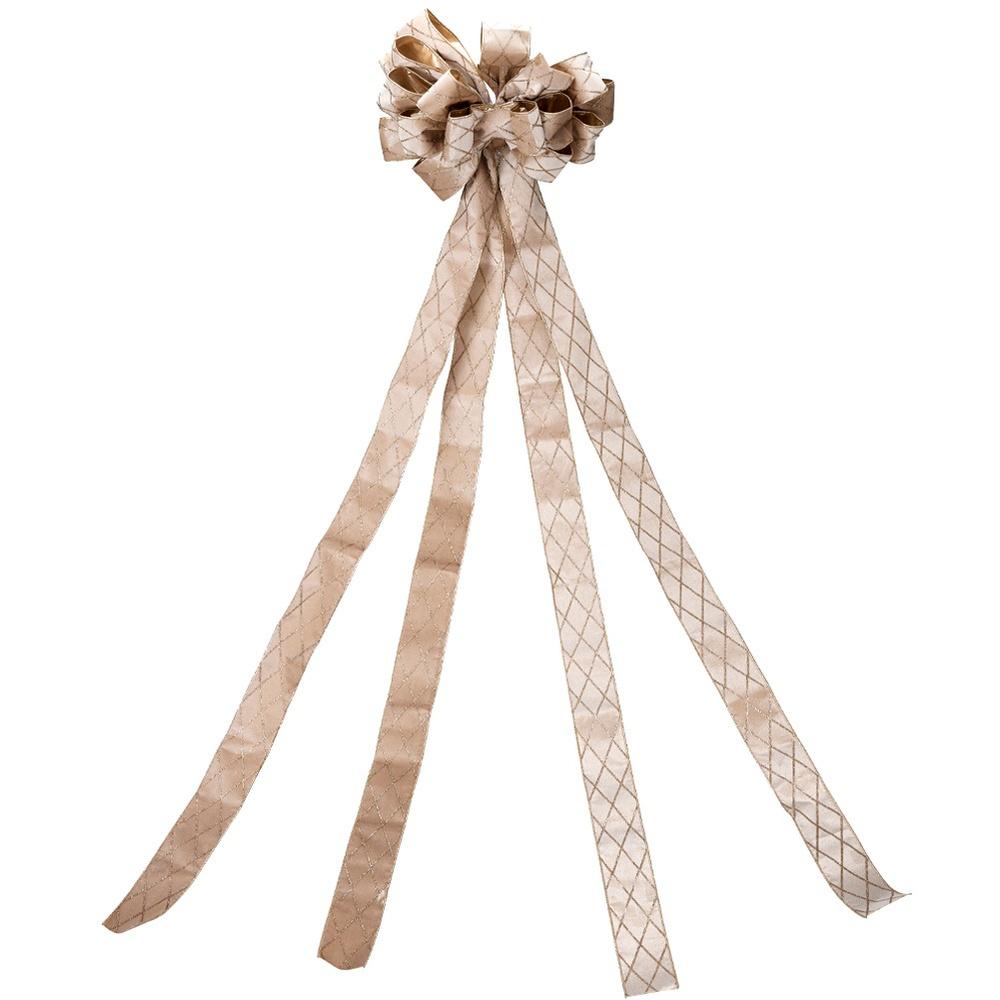 Kokarda Świąteczna Duża Kokardka Dekoracyjna Ozdobna Szpic Czubek Choinkę