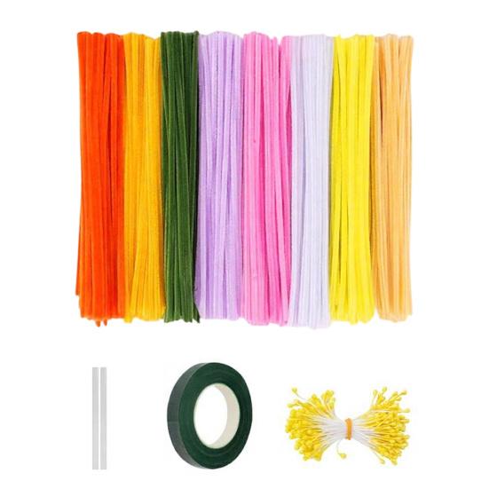 Colorful Pipe Cleaners, Bright Colors Chenille Stems for Crafts, DIY Flowers Twistable Pipe Cleaners, Creative Projects for Kids And Adults