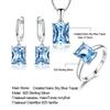 925 Sterling Silver Jewelry Sets for Women Gemstone Simple Emerald Ring Drop  Earrings Women Wedding Party Fashion Jewelry Gift