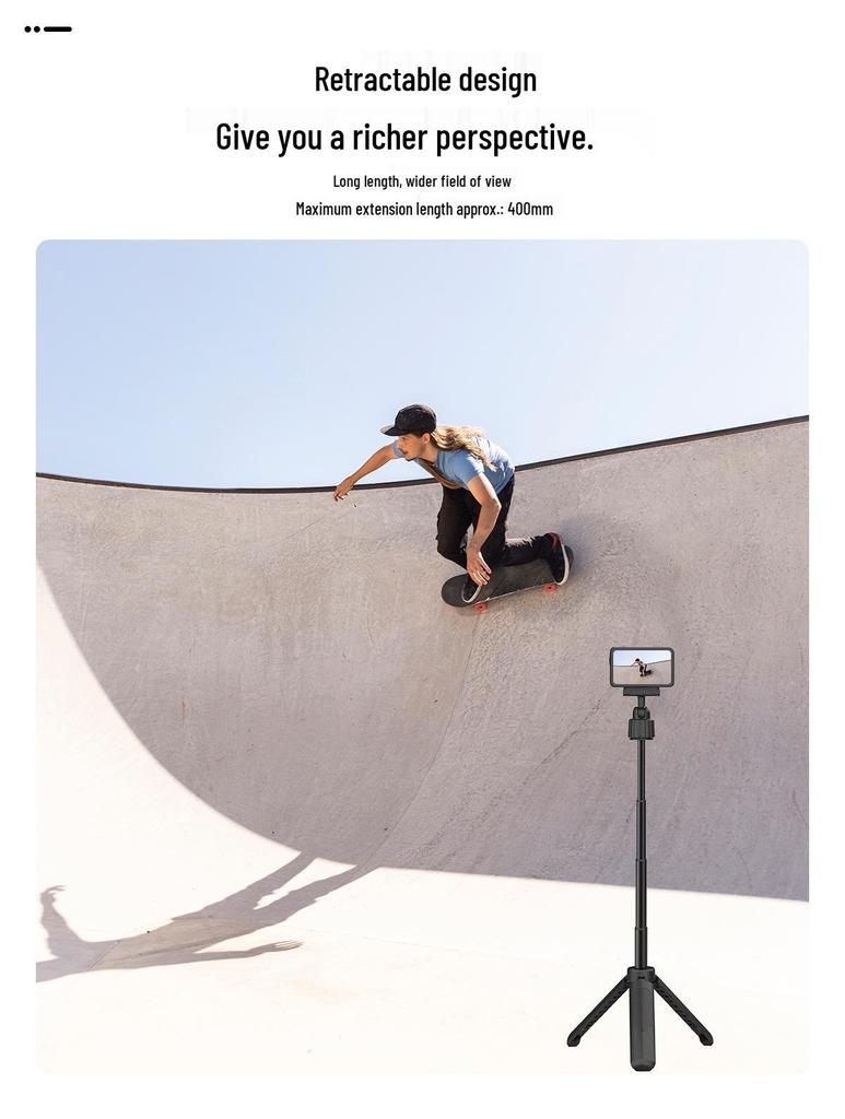 Action6 Nano Sport Camera Magnetic Quick-Release Adapter with Mini Handheld Selfie Stick and Bullet Interface