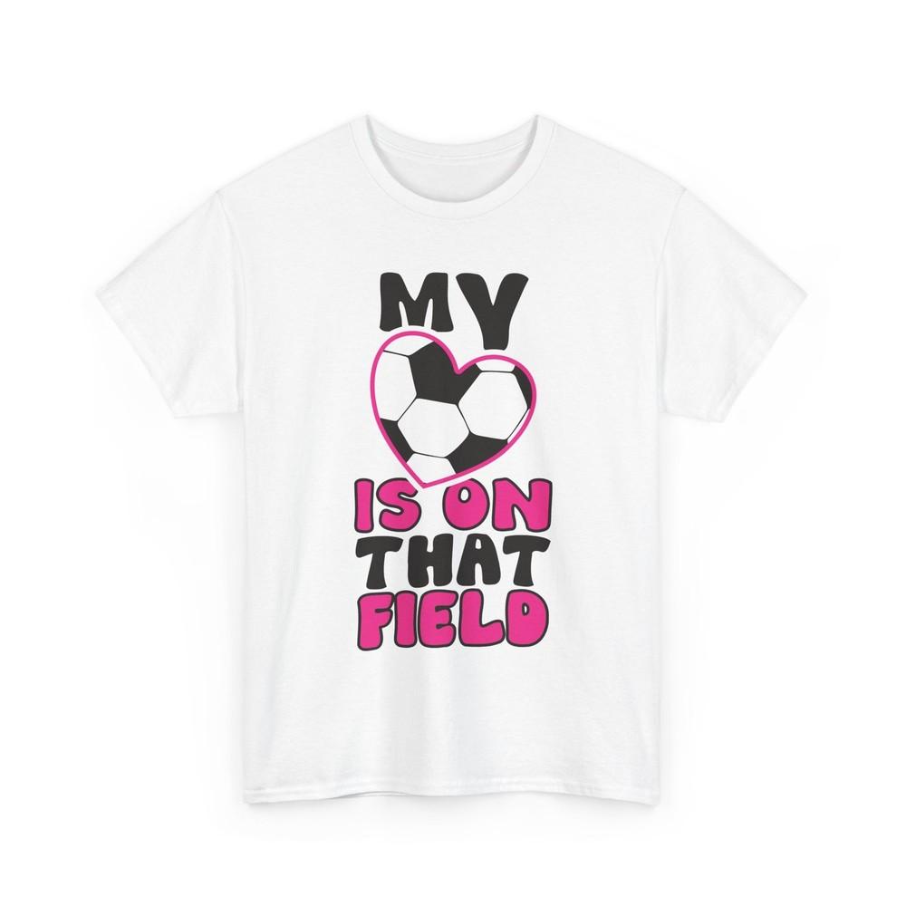 Футболка для футболиста, Мое сердце на том поле, Любителям футбола, Женская Мужская Футболка, Унисекс Футболка XL