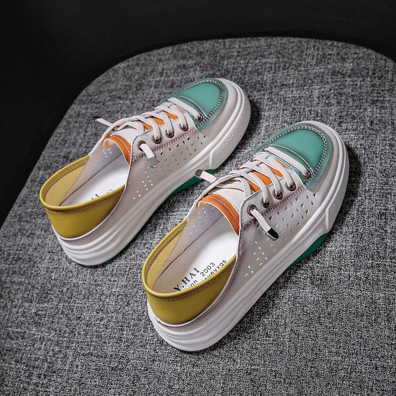 Fashion Thick Bottom Sneaker Women's Sports Shoes Trend 2024 for Gym On Platform Flat Casual Tennis Fashion Low Cute Shoe Female Chunky