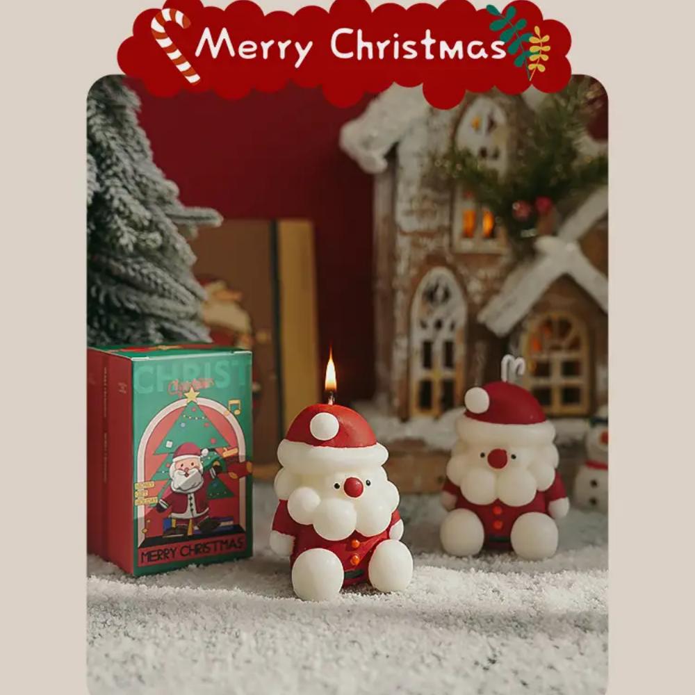 Christmas candles - holiday decorations, soy wax, burning time 8-12 hours, ideal for holiday celebrations and gifts, Christmas
