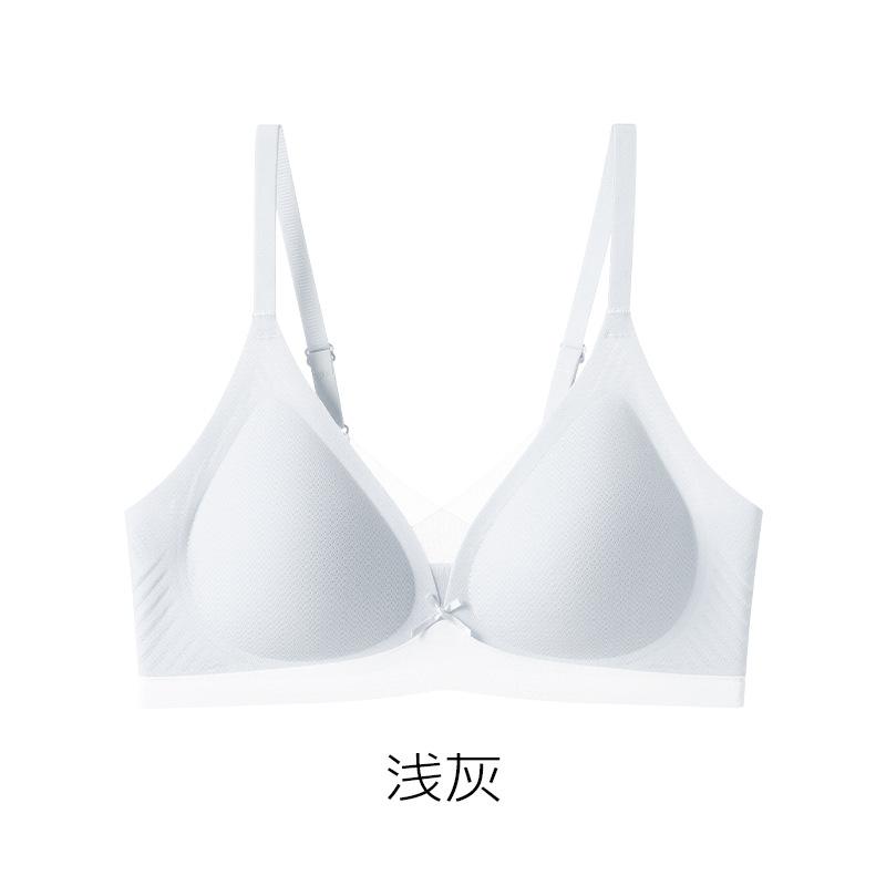 Soft Support Light Gathering Liquid Foundation Deep V Cross Lace Traceless Three-dimensional Hole Cup Breathable Bra