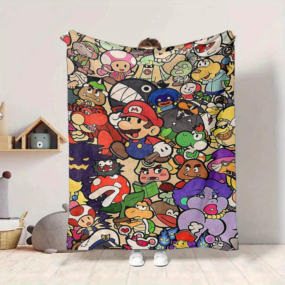 1pc Pokémon Gaming Characters Soft & Warm Flannel Blanket, Multi-Purpose Throw Blanket for Couch, Sofa, Office, Bed, Camping, Travel
