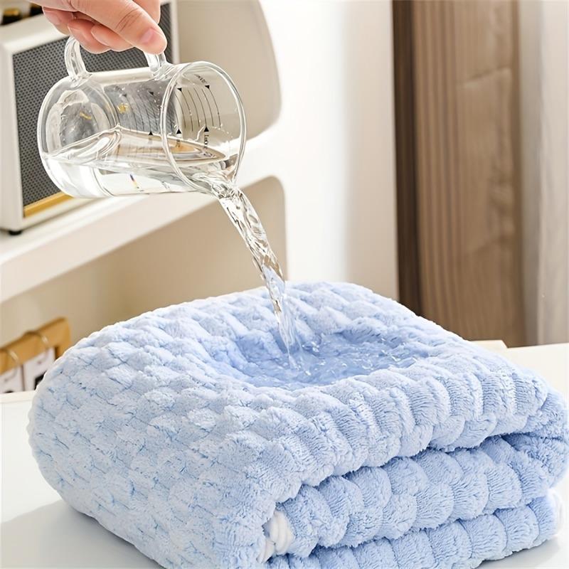 70x140cm Bath Towels Coral Fleece Ultra Absorbent Waffle Weave Soft Absorption Quick Dry Polyester Spa Gym Towels Unscented