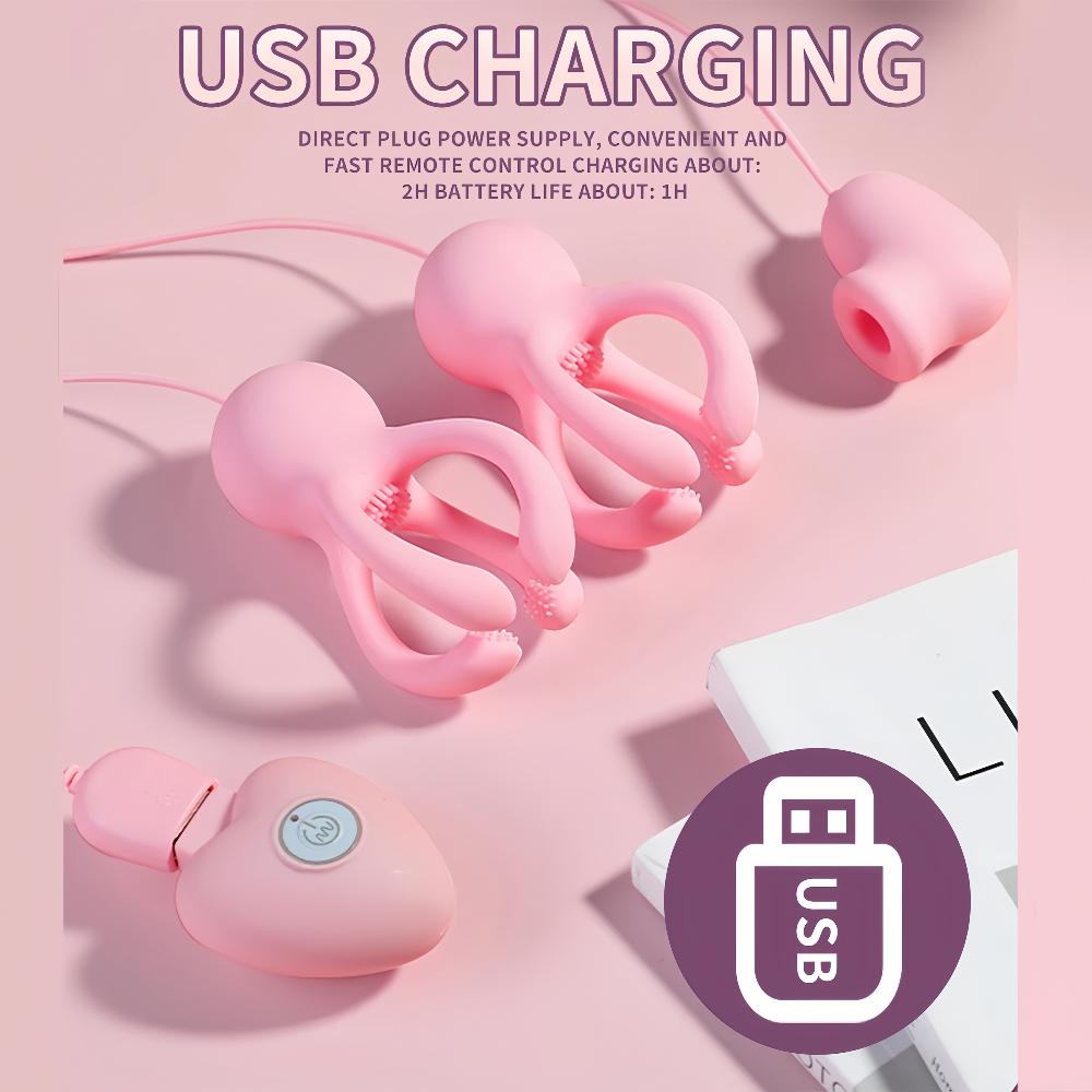 Brustvibrator Nippelklemme Massageverstärker Nippelsauger Klitorisstimulator Weiblicher Masturbator Sex für Paare Erwachsenenprodukt