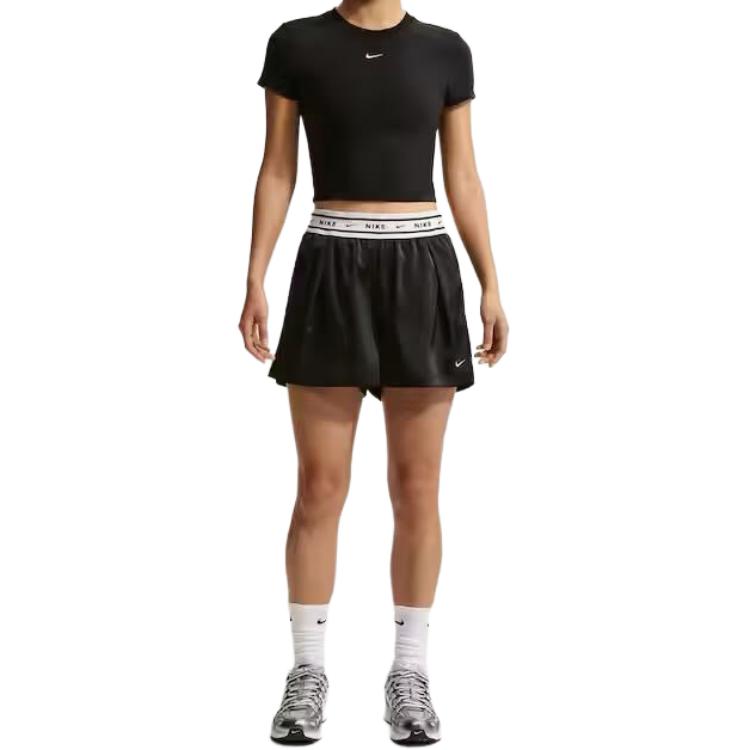 Nike Comme W Nsw Offln Wvn Stn Lâche Mode Polyvalent Short Décontracté Shorts pour Femmes IH1329-010